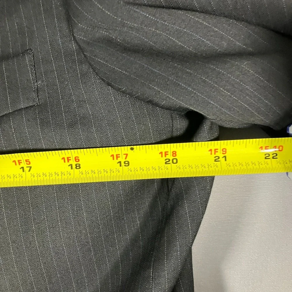 Pavone Mens 44L Pinstripe Blazer‎ Sport Coat 100% Worsted Wool Italy